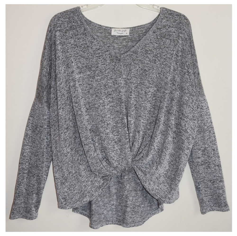 LAVENDER FIELD Twisted Hem Top